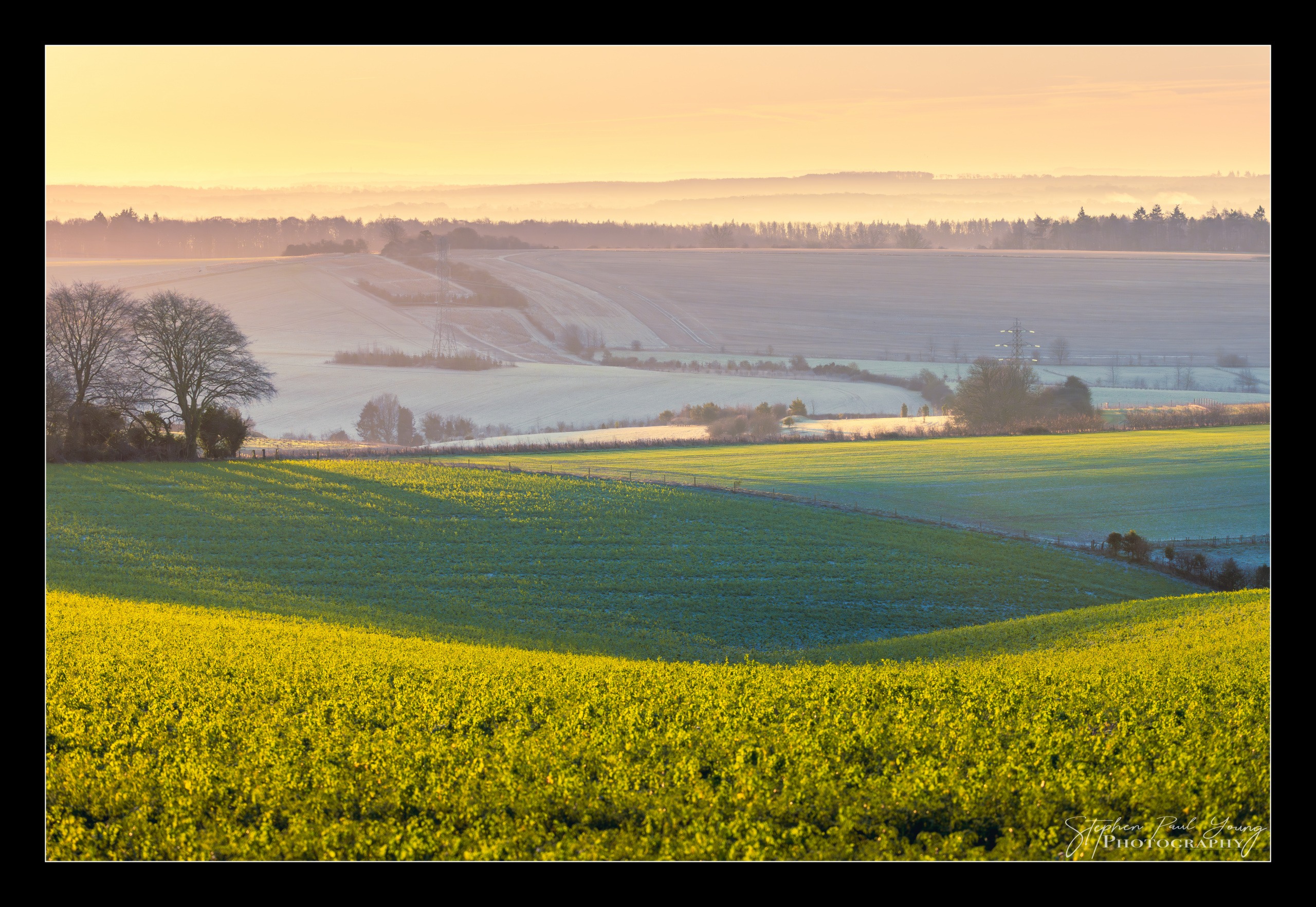 Winter Sunrise over Watership Down near Newbury, England. Explore more of my photography at https://fineartpics.co.uk