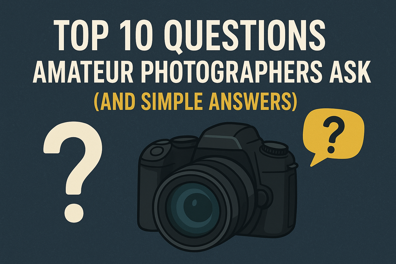 Top 10 Questions Amateur Photographers Ask (and Simple Answers)