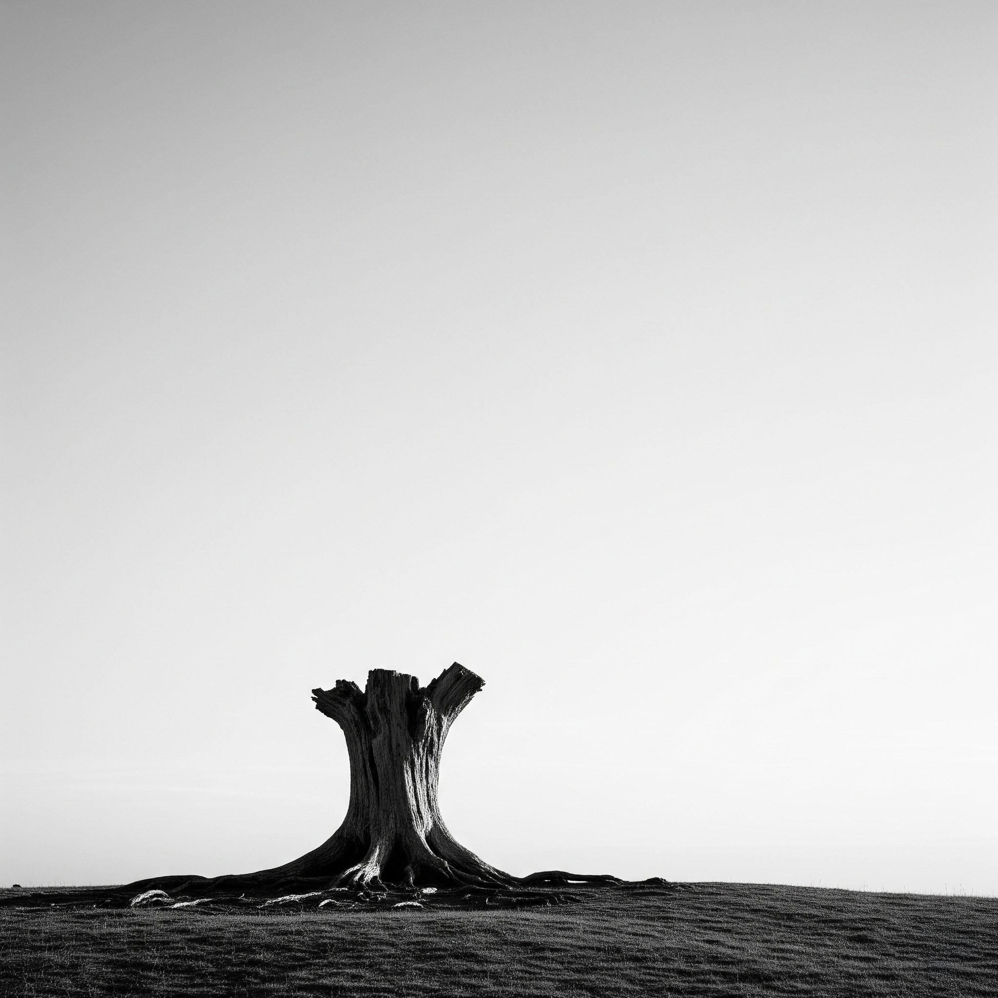 Minimalist Street Photography Tree Stump
