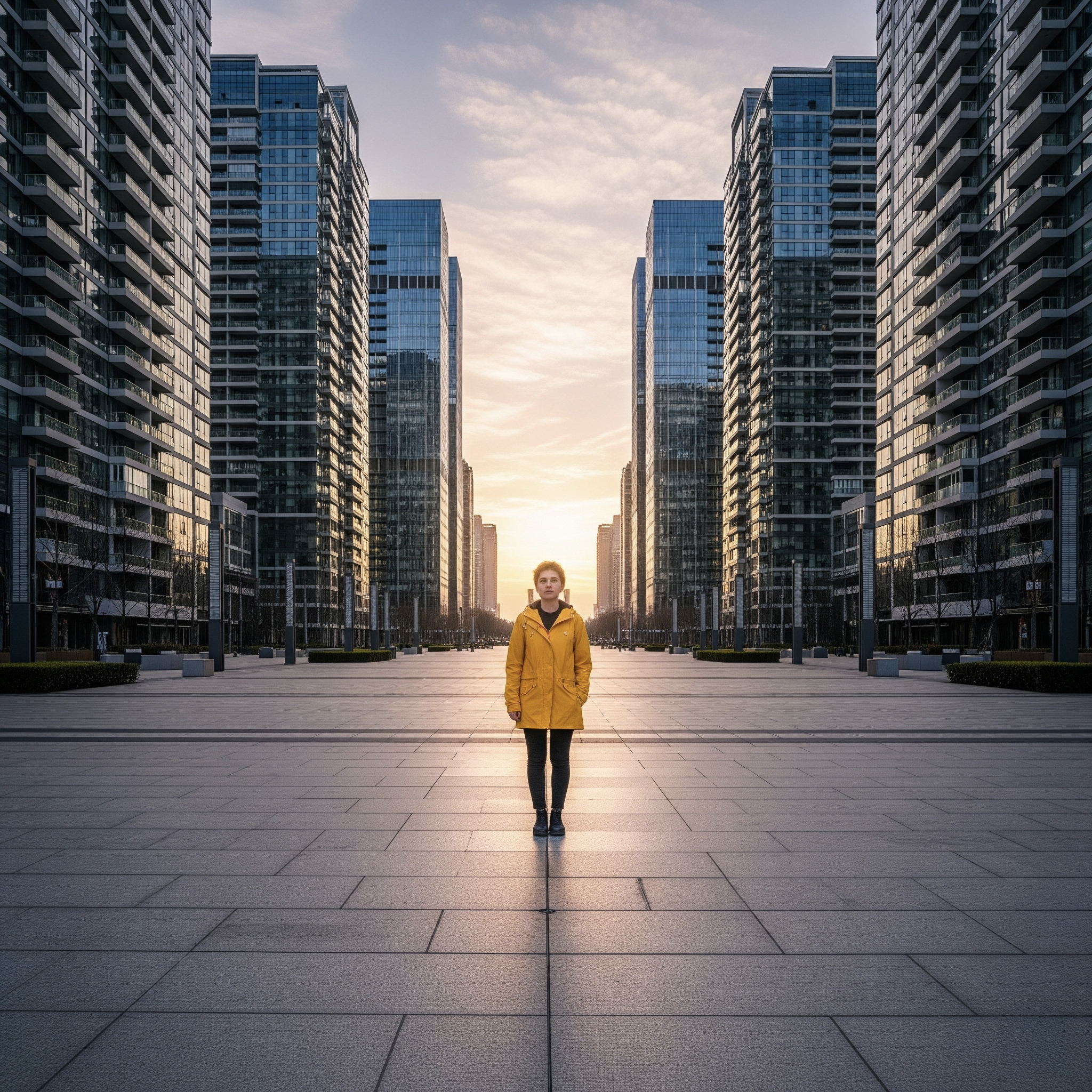 Minimalist Street Photography Yellow Man