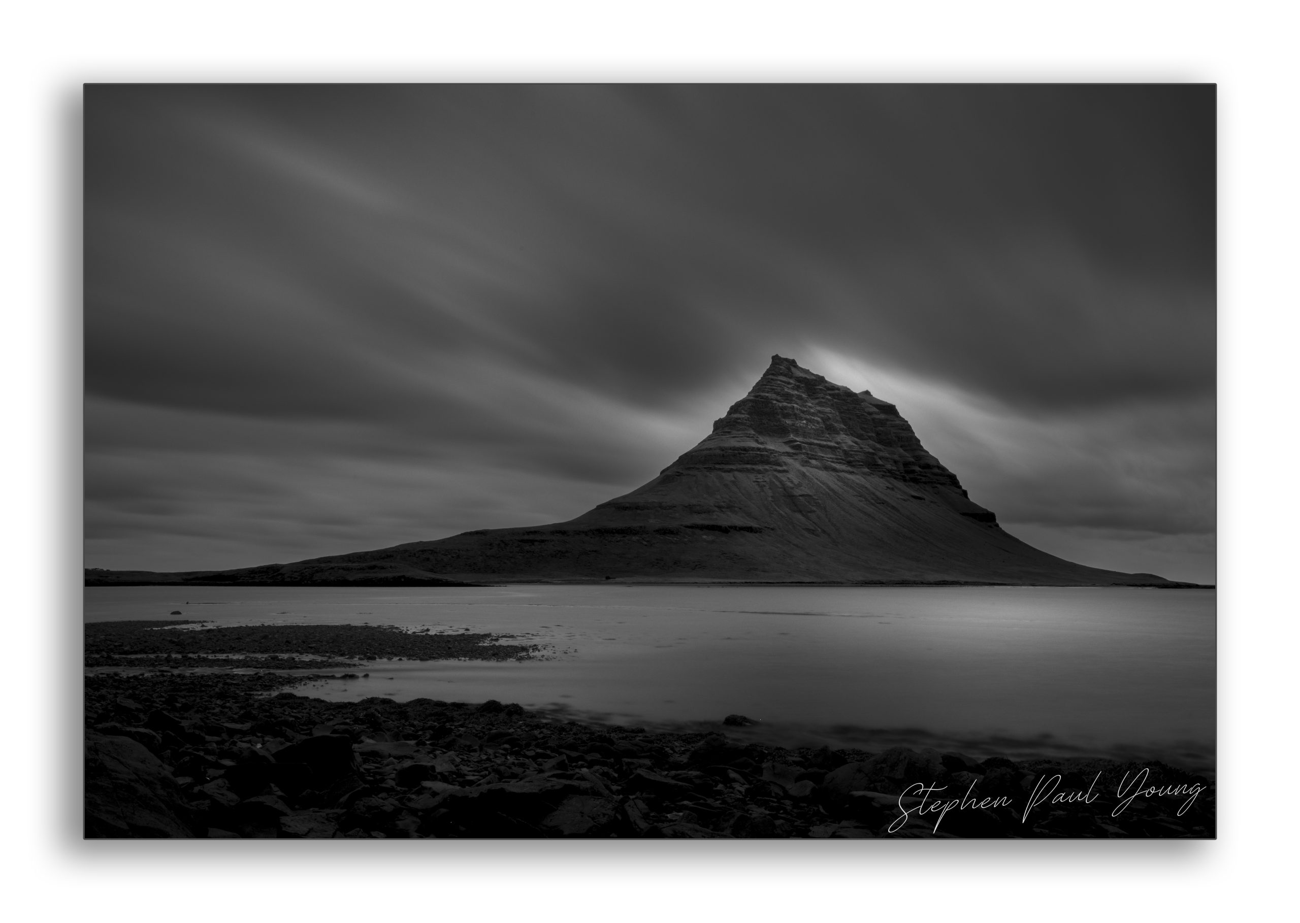 Black and White Coastal Photography along the Norwegian coastline, Church Mountain