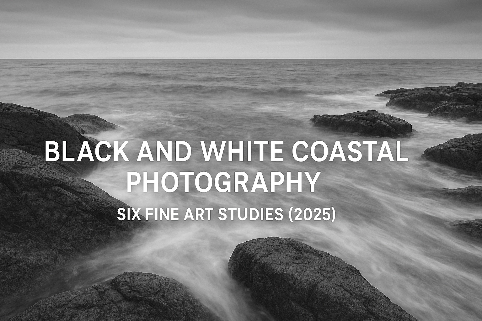 black and white coastal photography