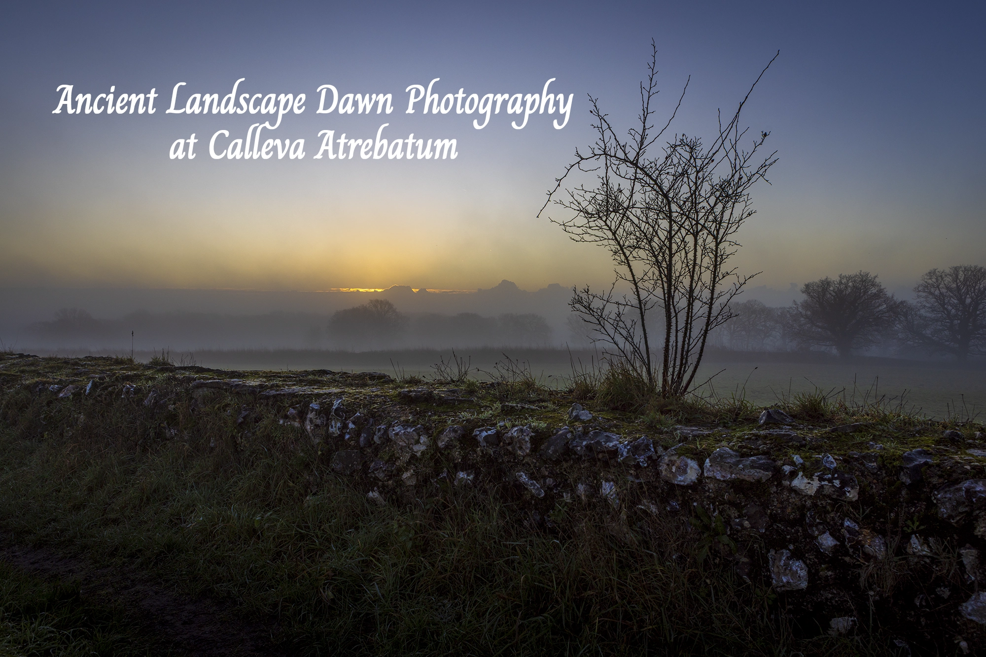 ancient landscape dawn photography at calleva atrebatum