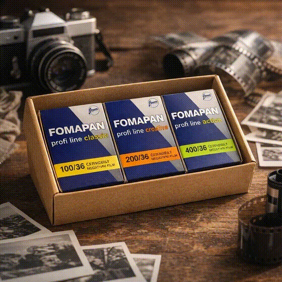 fomapan 35mm film black & white trio – iso 100, 200 and 400