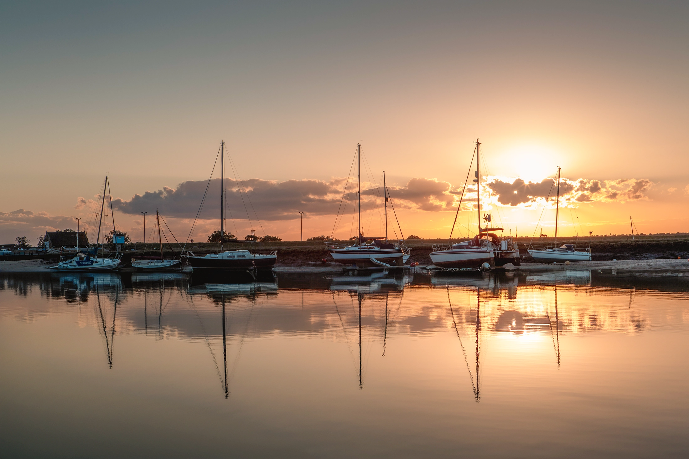 sunset at wells next the sea estuary sunset at wells next the sea estuary