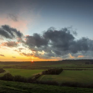 sunset from ladle hill looking toward beacon hill