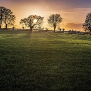 winter sunset on watership down – from winter into spring