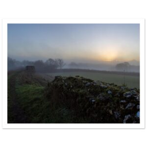 Between Fog & Earth | Atmospheric Hampshire Landscape Poster