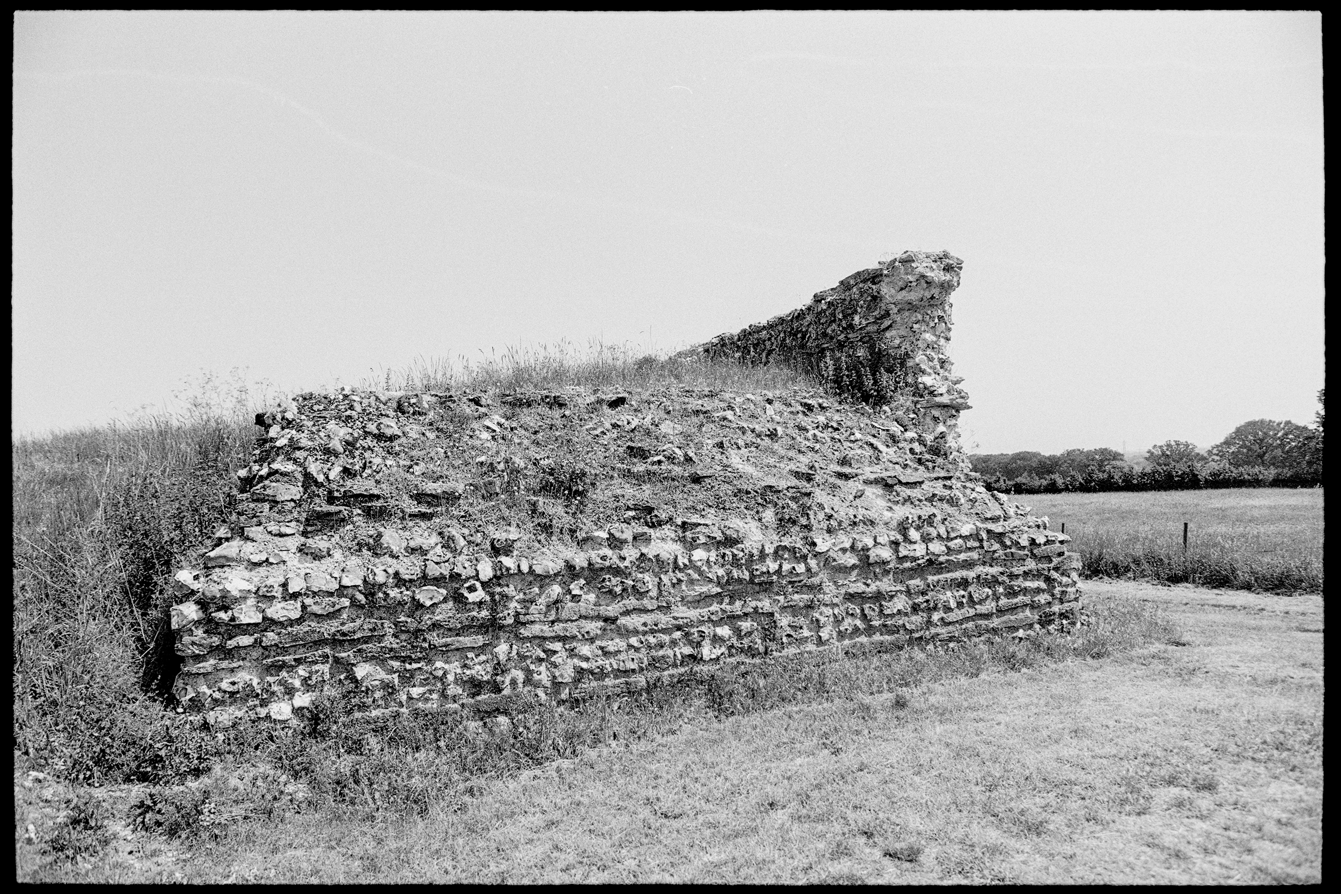 Rollei Ortho 25 — South Gate of Calleva Roman Wall, Silchester, Hampshire, shot on Canon EOS 300V