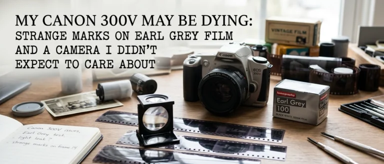 Read more about the article My Canon 300V May Be Dying: Strange Film Negative Marks on Earl Grey Film and a Camera I Didn’t Expect to Care About