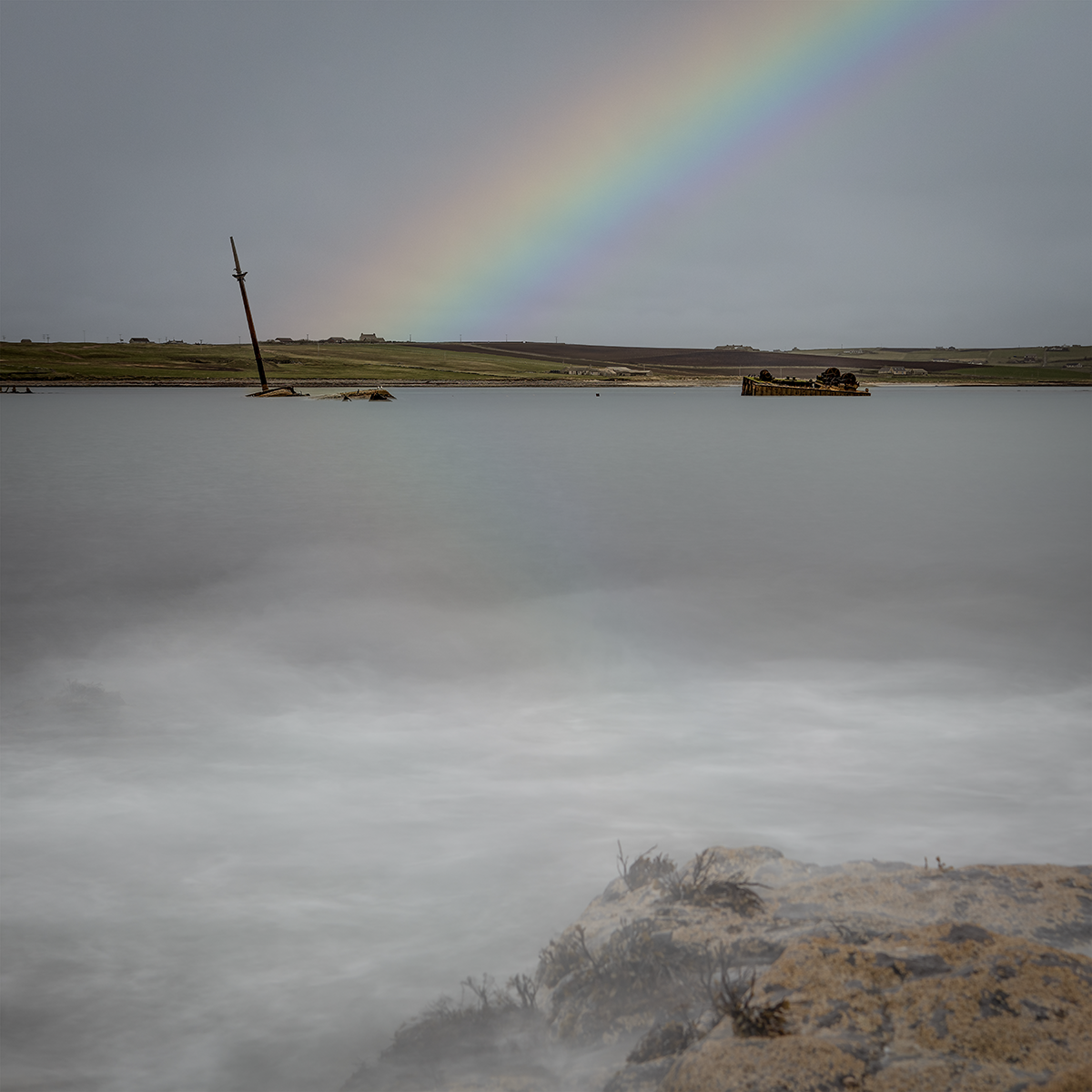 Shipwreck photographed during a road trip to Orkney, Scotland