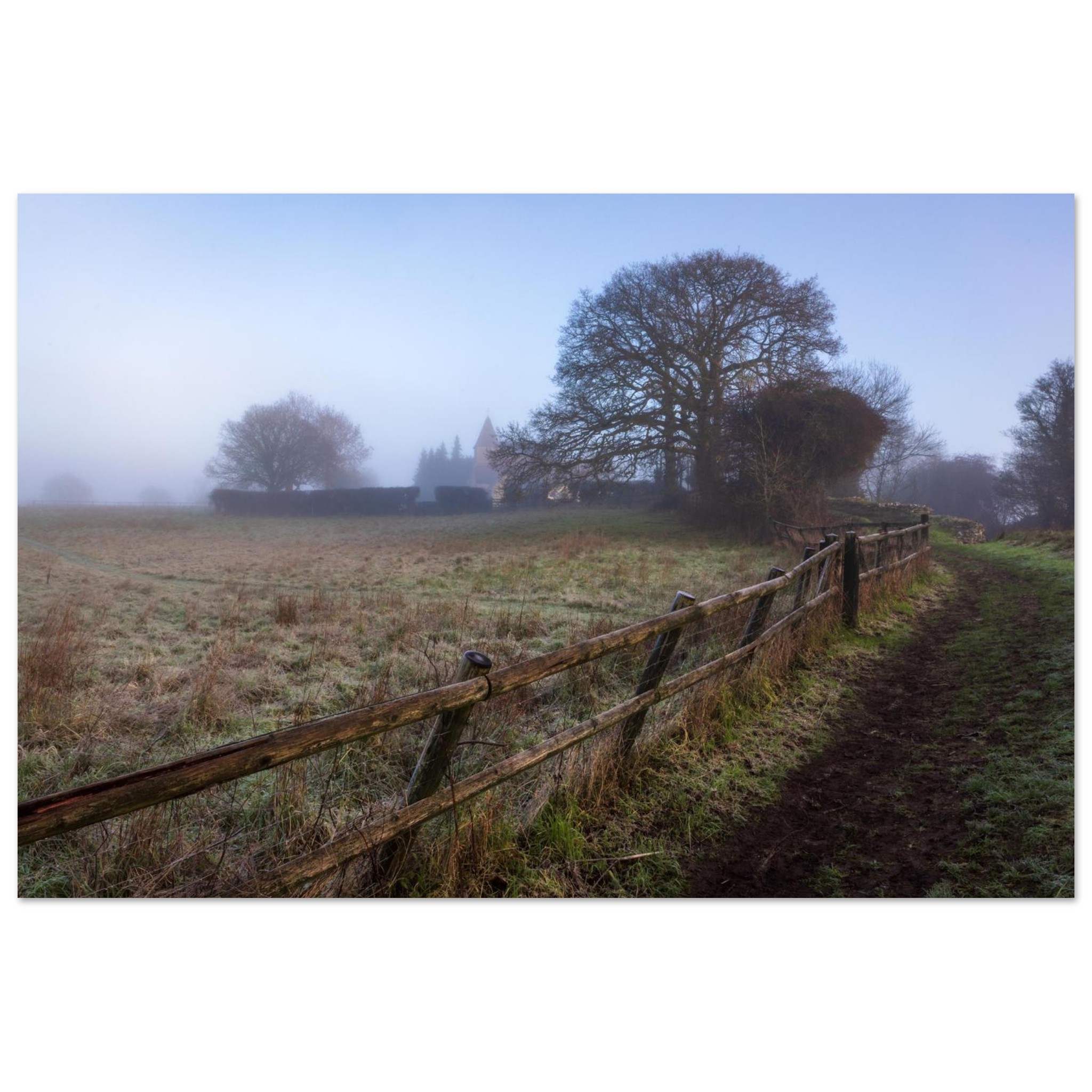 Silchester Roman Wall Misty Dawn fine art print detail