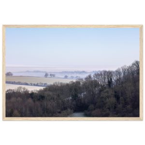 Watership Down Morning Mist – framed fine art landscape photograph by Stephen Paul Young